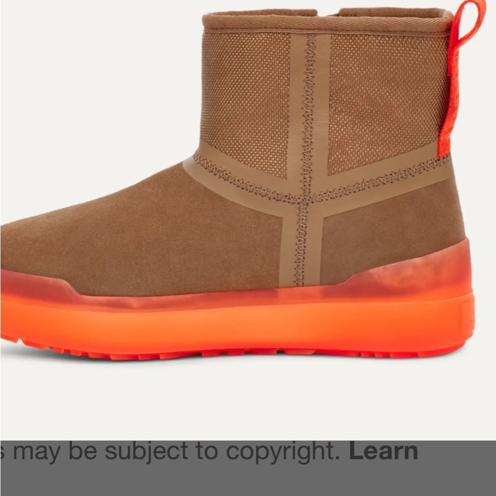 UGG Tan and Orange Winter Boots with Chunky Sole